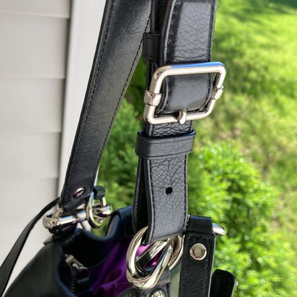 Black leather Coach purse - Picture 8 of 11